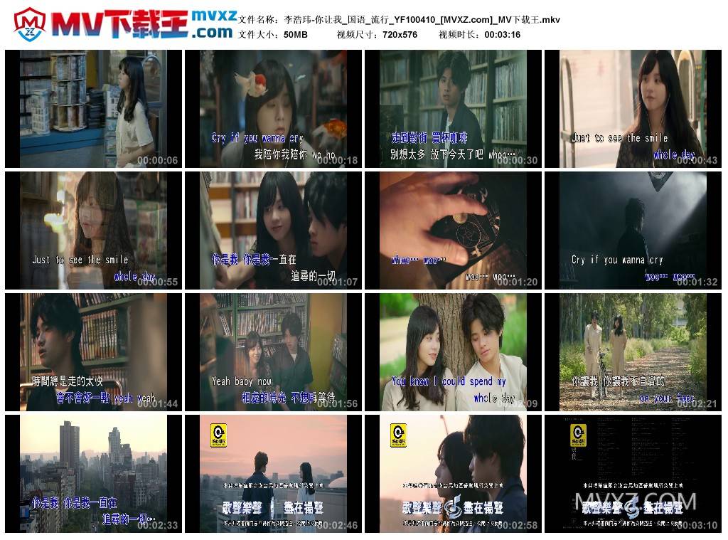 李浩玮-你让我_国语_流行_YF100410